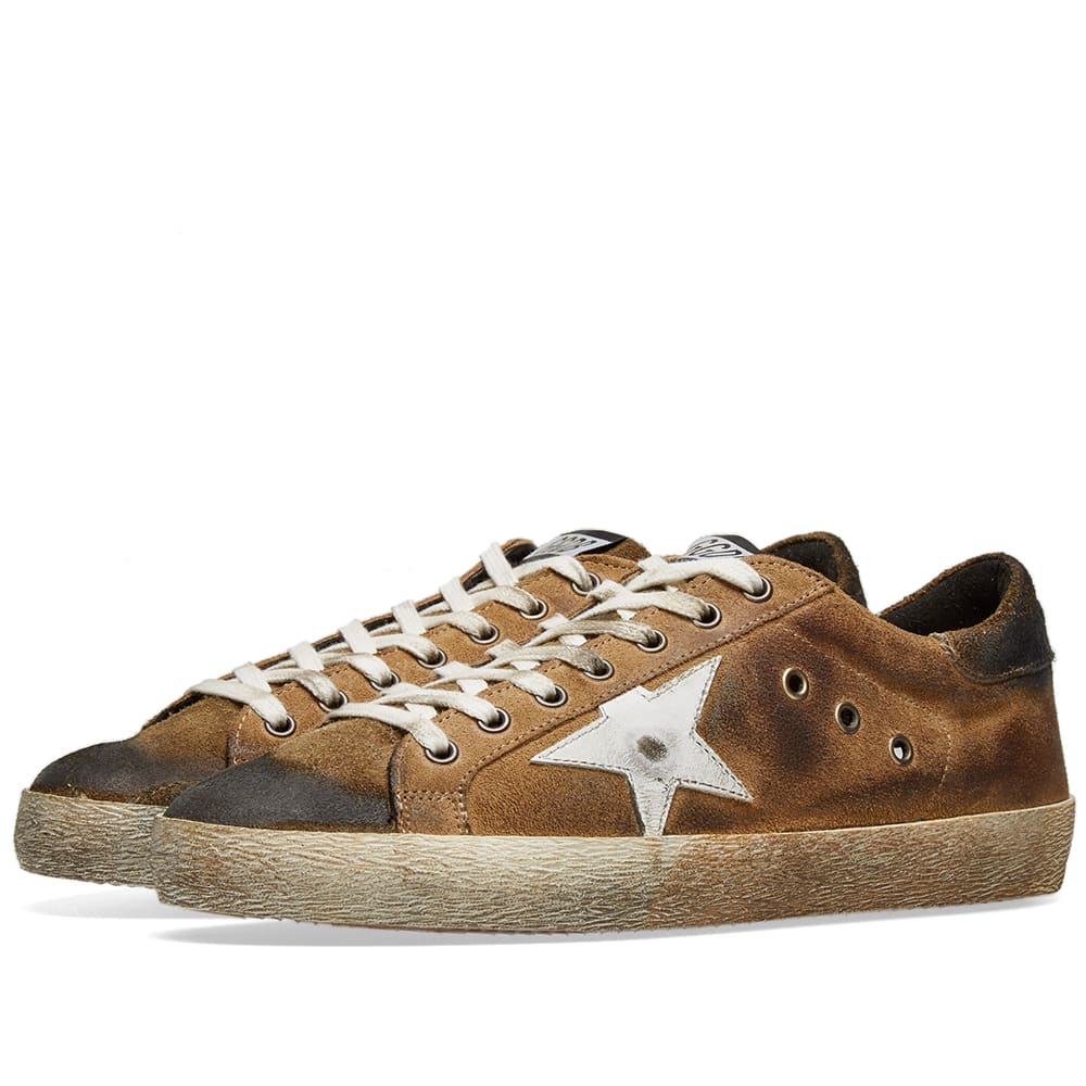 Golden Goose Superstar Nubuck Leather Sneaker Khaki | END. (SG)