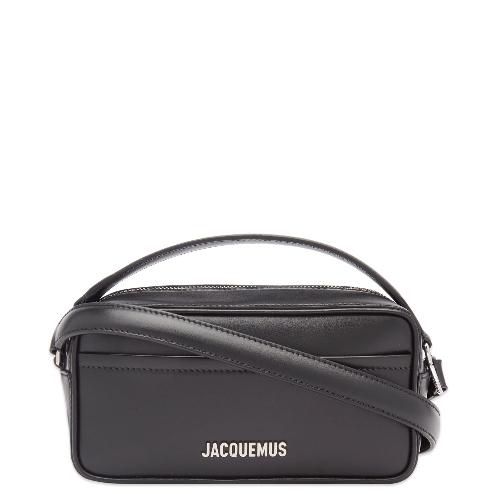 JACQUEMUS メッセンジャーバッグ Le Baneto ブラック Jacquemus Men's La Baneto Leather Crossbody Bag | Neiman Marcus