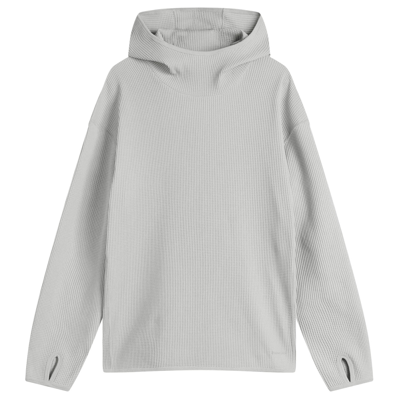 Snow Peak Men's Dry Waffle Hoodie Light Grey | SW-25SU011-LG