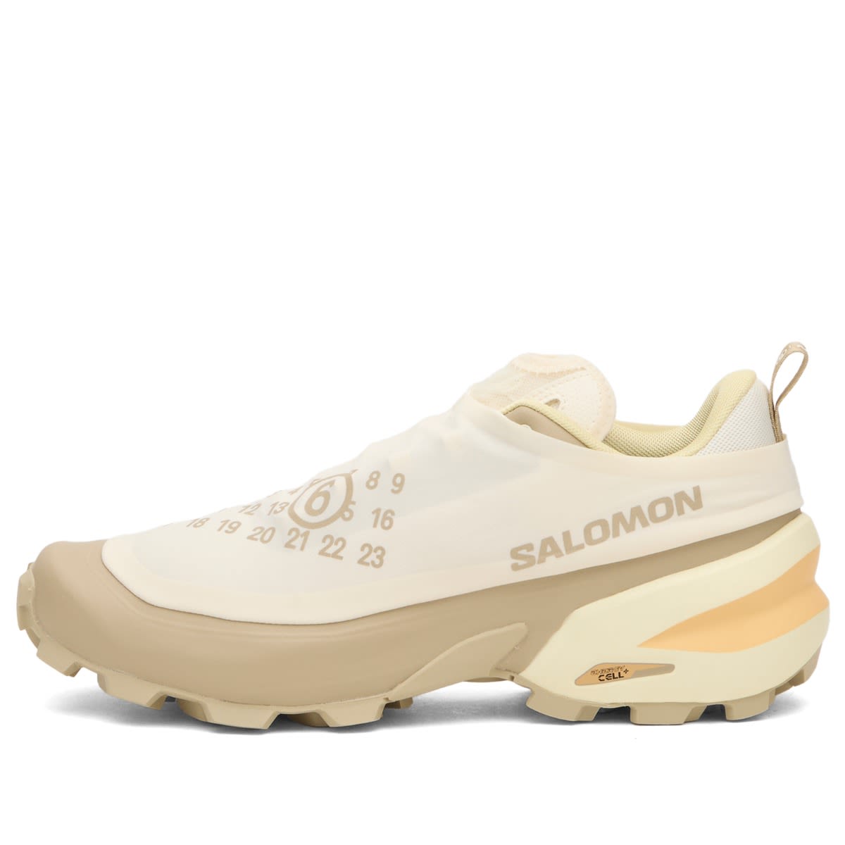 MM6 Maison Margiela Men's x Salomon Sneaker in Vanilla Ice/Eucalyptus/Transparent Yellow, Size UK 7