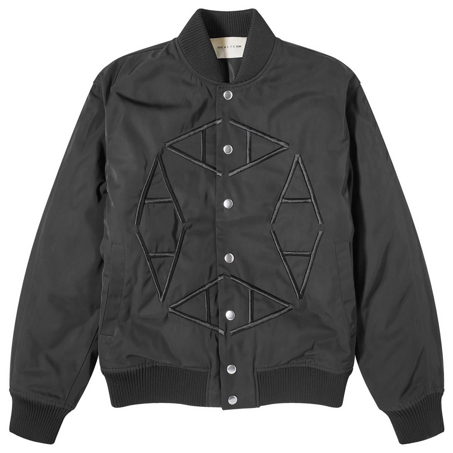 1017 ALYX 9SM｜JACKETS (NYLON LOGO VARSITY JACKET (AAMOU Nylon Logo Varsity Jacket - Black – Feature