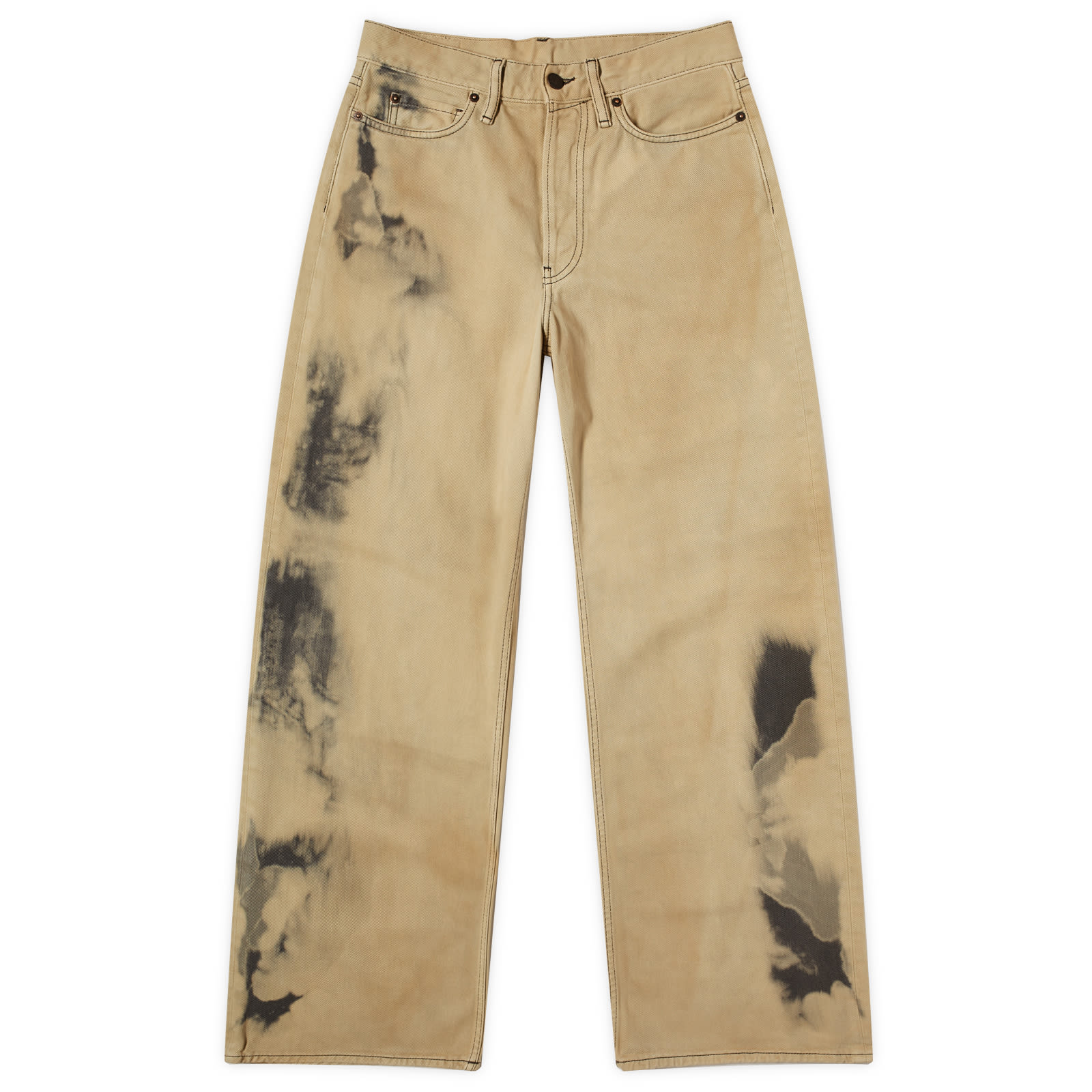 Acne Studios 1981F Smokey Wide Leg Jeans Beige & Black | END. (US)