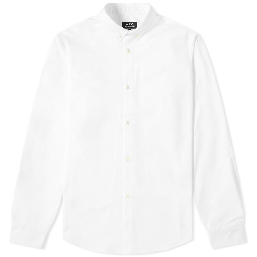 A.P.C. Button Down Oxford Shirt White | END.