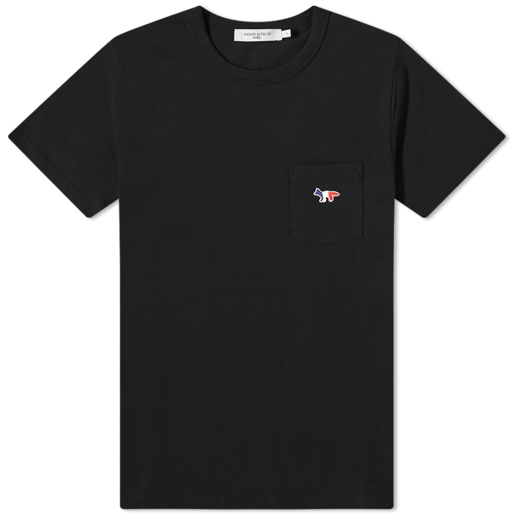 ★Maison Kitsune★Tricolor Fox Patch Classic Pocket T★ TRICOLOR FOX PATCH CLASSIC POCKET TEE-SHIRT | Maison Kitsuné