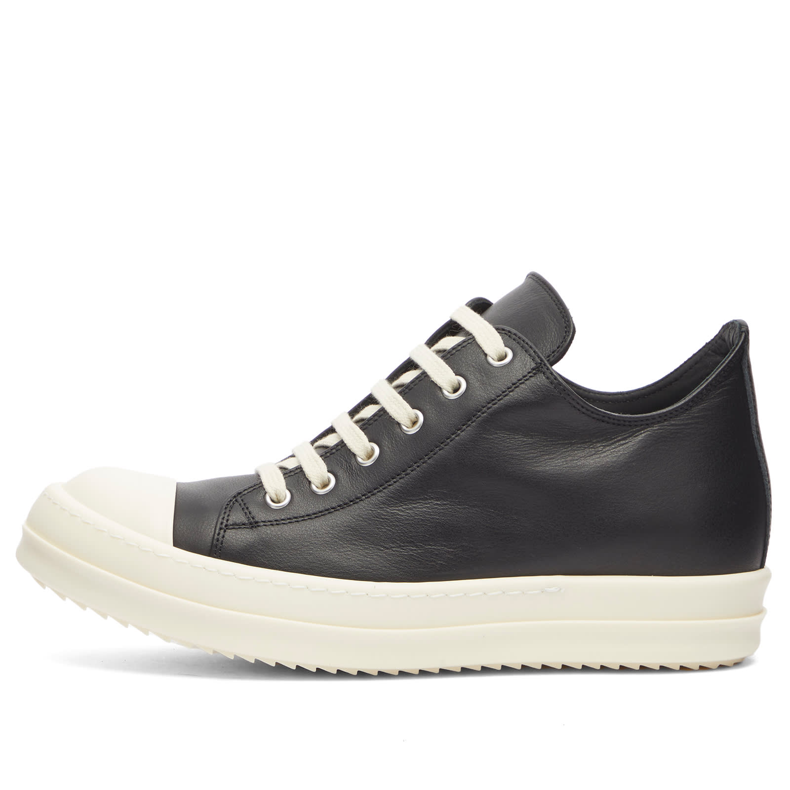 Rick Owens ゴールド ローカット レザー スニーカー Rick Owens Low Sneakers Black & Milk | END. (US)