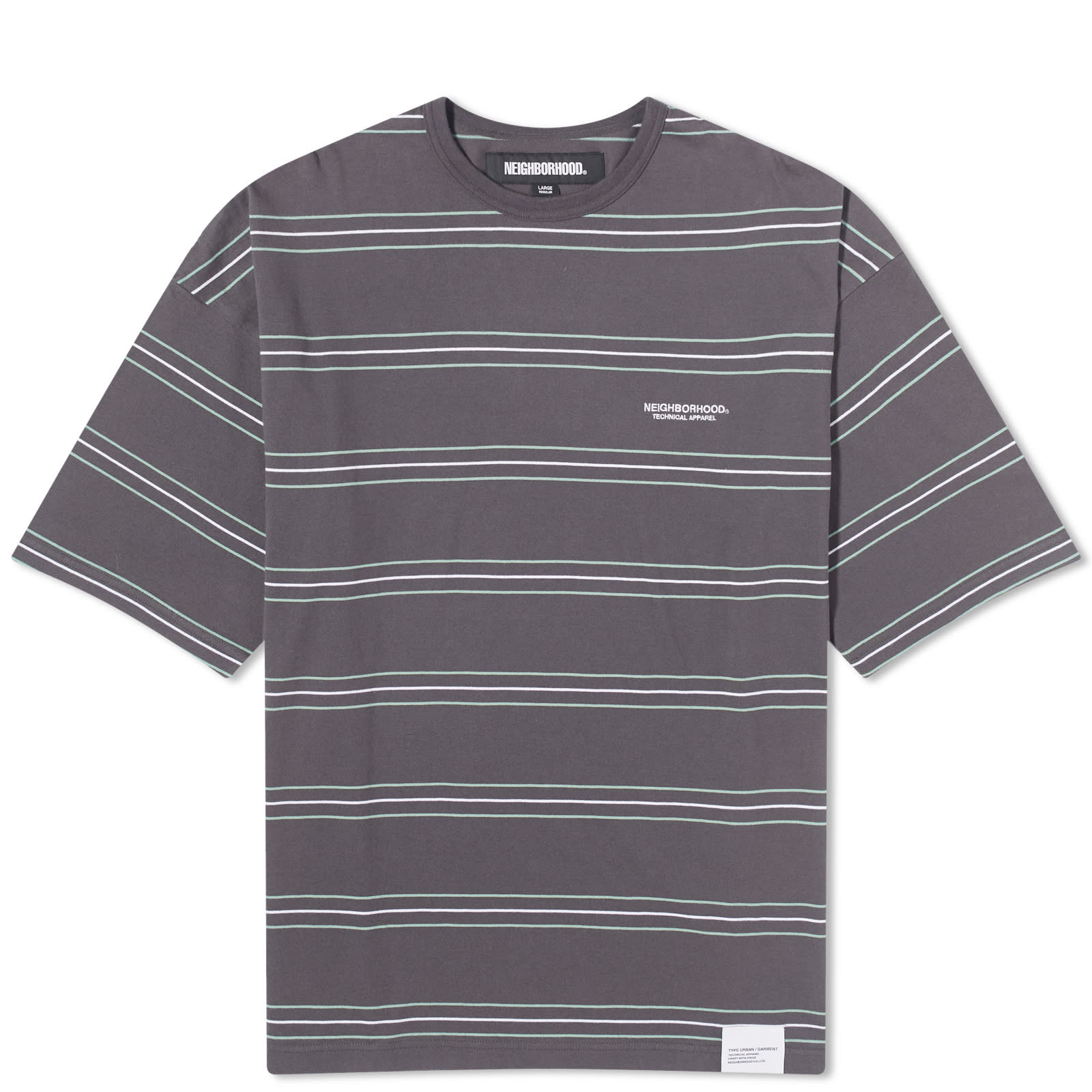 関税送料込【Neighborhood】ストライプコットンTシャツ NEIGHBORHOOD(ネイバーフッド) / Tシャツ/M/コットン/グレー
