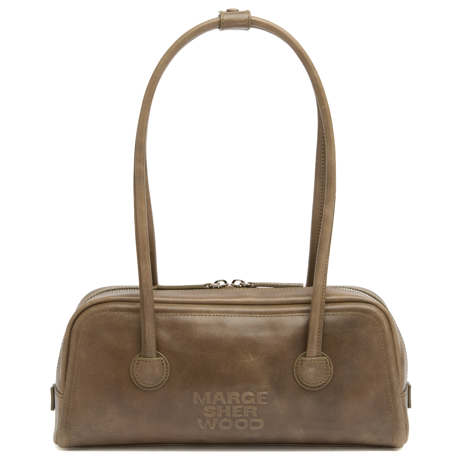 トートバッグ MARGESHERWOOD FW25 SOFT BAGUETTE BAG (FF047650 BLACKPULLUP) DD047653_WBPU_1.jpg-