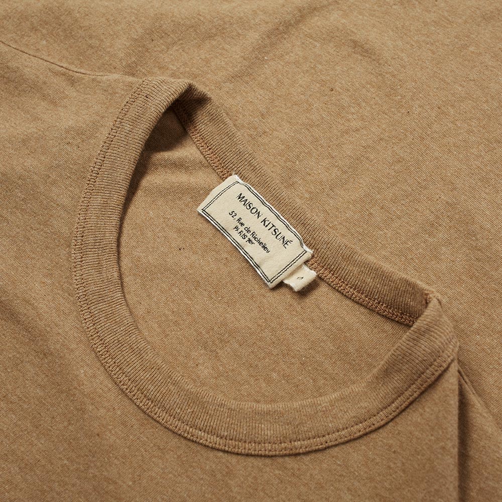 Maison Kitsuné Fox Head Patch Tee Beige | END.