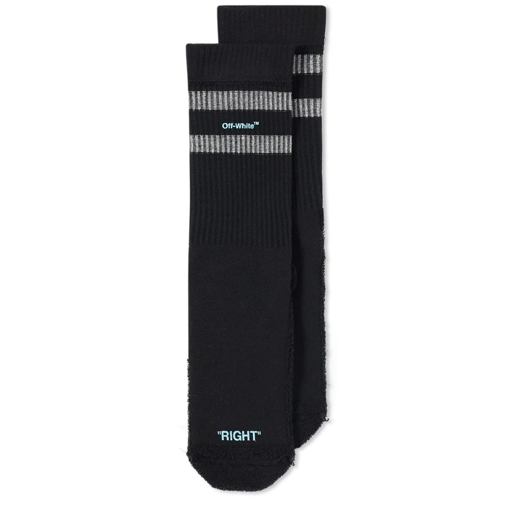 Off-White Reversed Sport Sock Black & Blue | END.