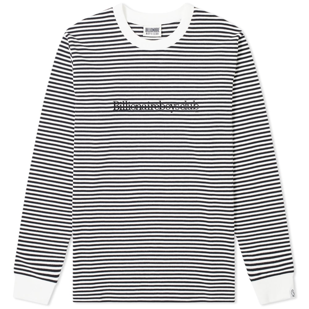 Wrapped up in skinny stripes, this nautical tee from Billionaire Boys Club brings a touch of seafaring style into the new season. Punctuated with proud logo embroidery, the split hem piece takes comfort to the next level; completed with structured ribbed knits at its collar and cuffs. 
 
100% Cotton
Embroidered Branding
Woven Brand Tab
Ribbed Crewneck & Cuffs
Split Hem