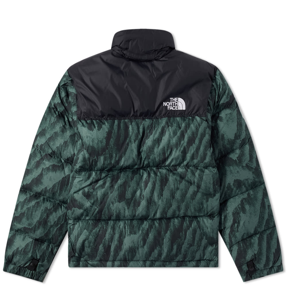 The North Face Printed 1996 Retro Nuptse Jacket Balsam Green & Wooden