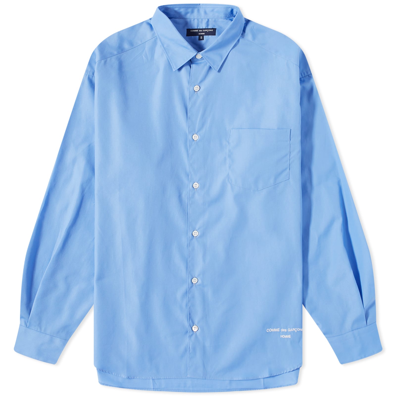 Comme Des Garçons Homme Emroidered Logo Shirt Sax | END. (CA)