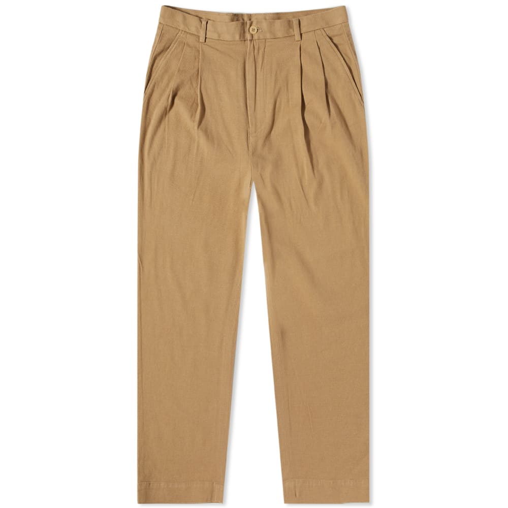 Danton Two Pleat Tapered Pants Beige END. (US)