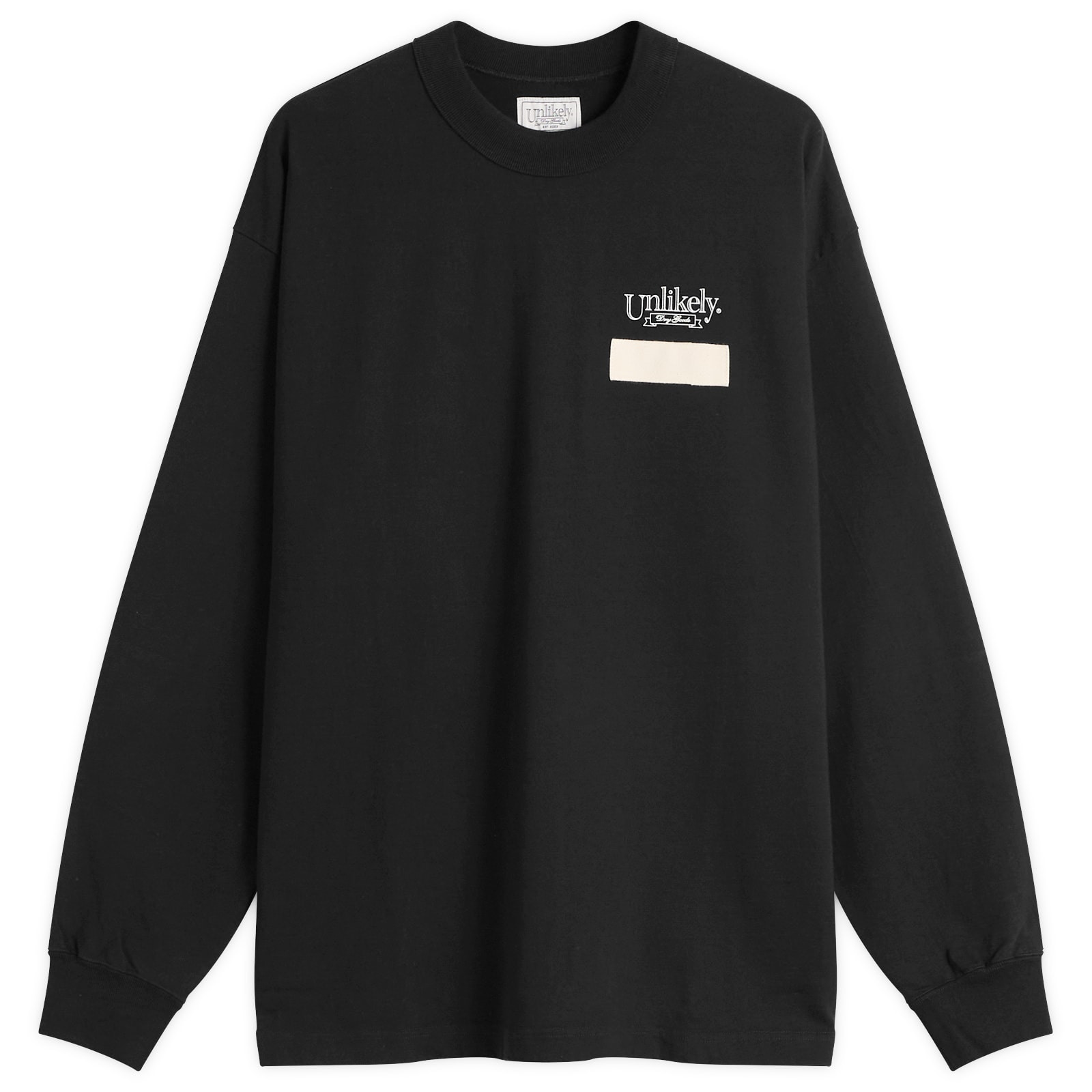 Unlikely Dry Goods Men’s Team Logo Long Sleeve T-Shirt Black