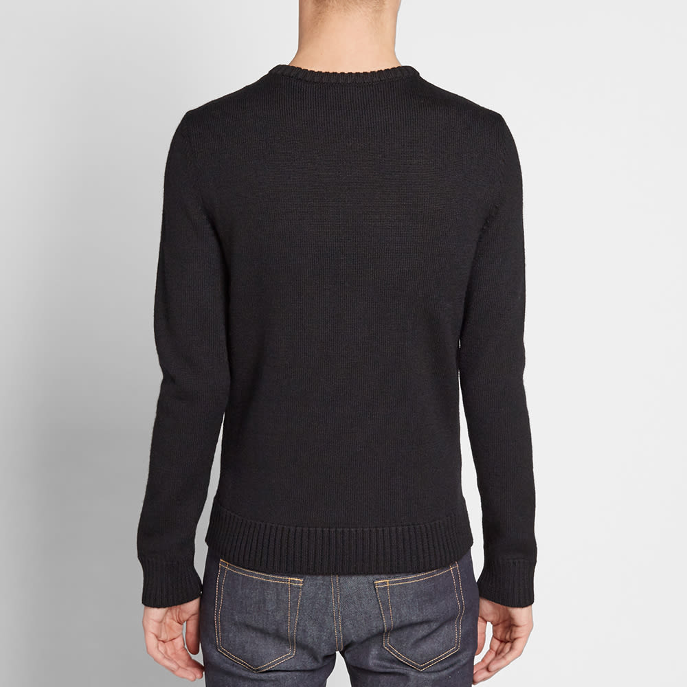 Saint Laurent Shark Jacquard Crew Knit Black | END. (Europe)