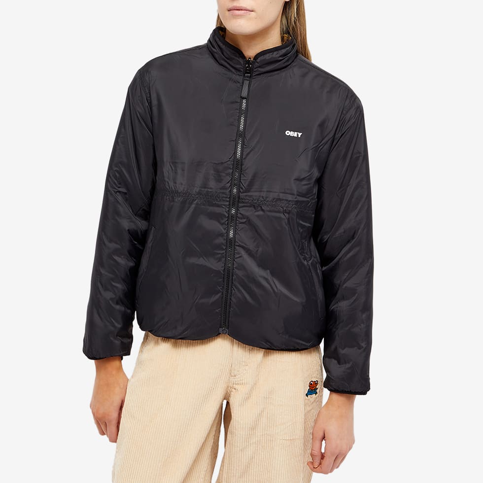 Obey Aiden Reversible Sherpa Jacket Golden Harvest Multi END UK 