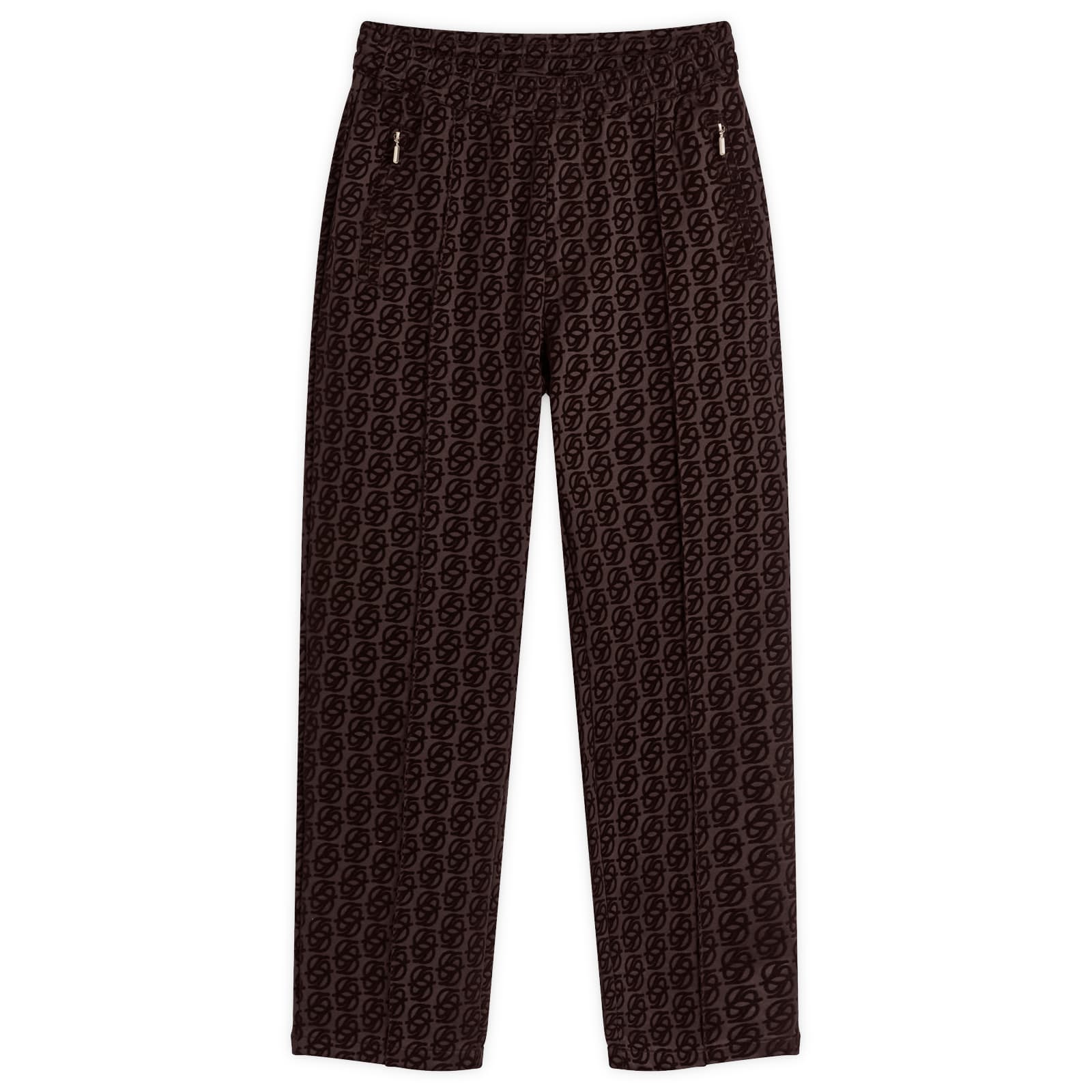 Drole De Monsieur Monogrammed Tracksuit Trousers Dark Brown