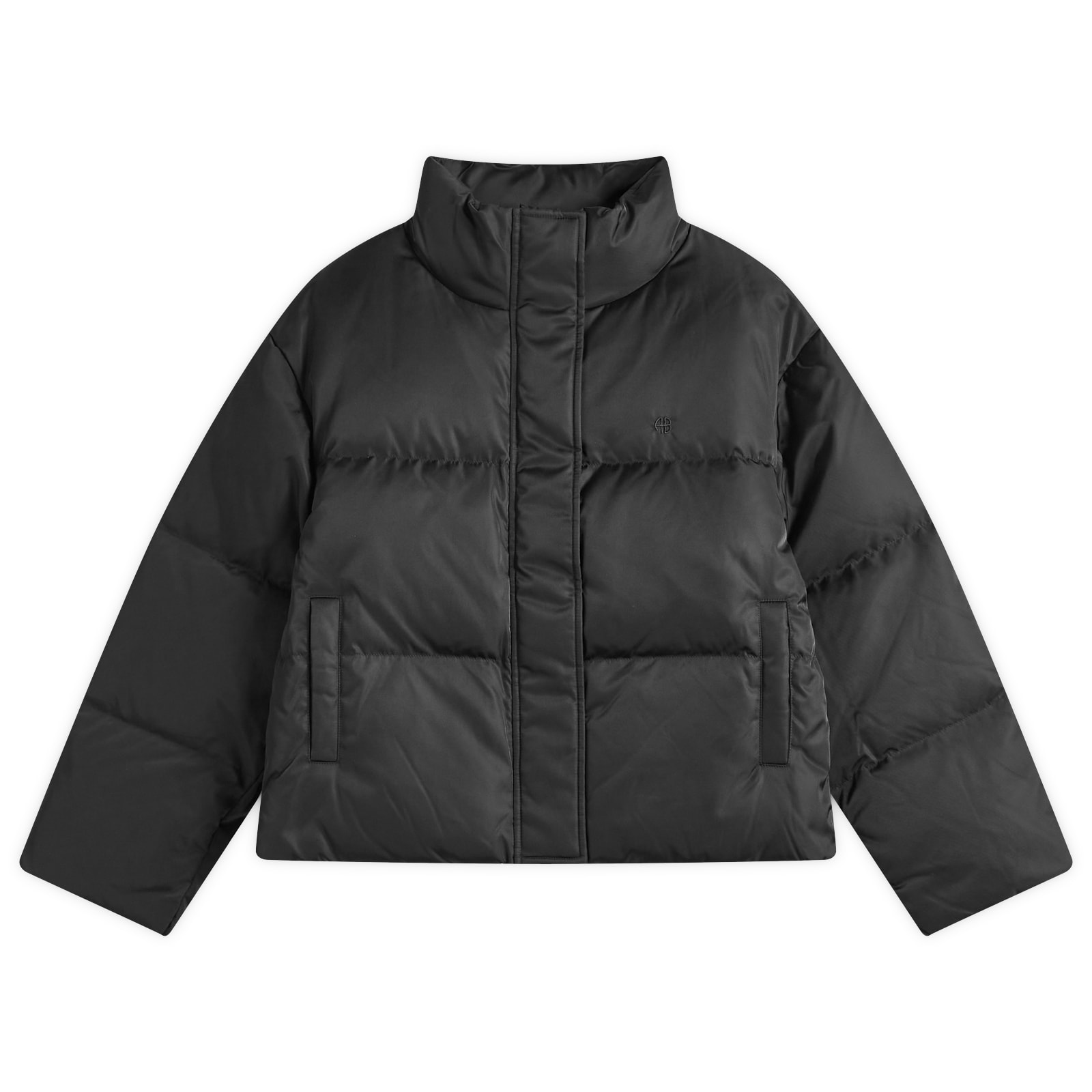 Anine Bing Women's Dorian Puffer Jacket in Black, Size Large 