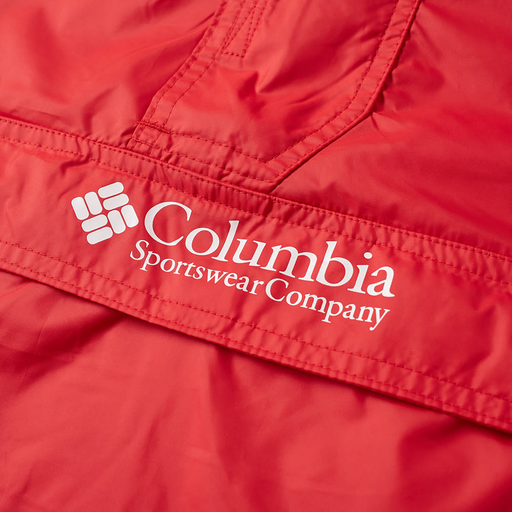columbia windbreaker red