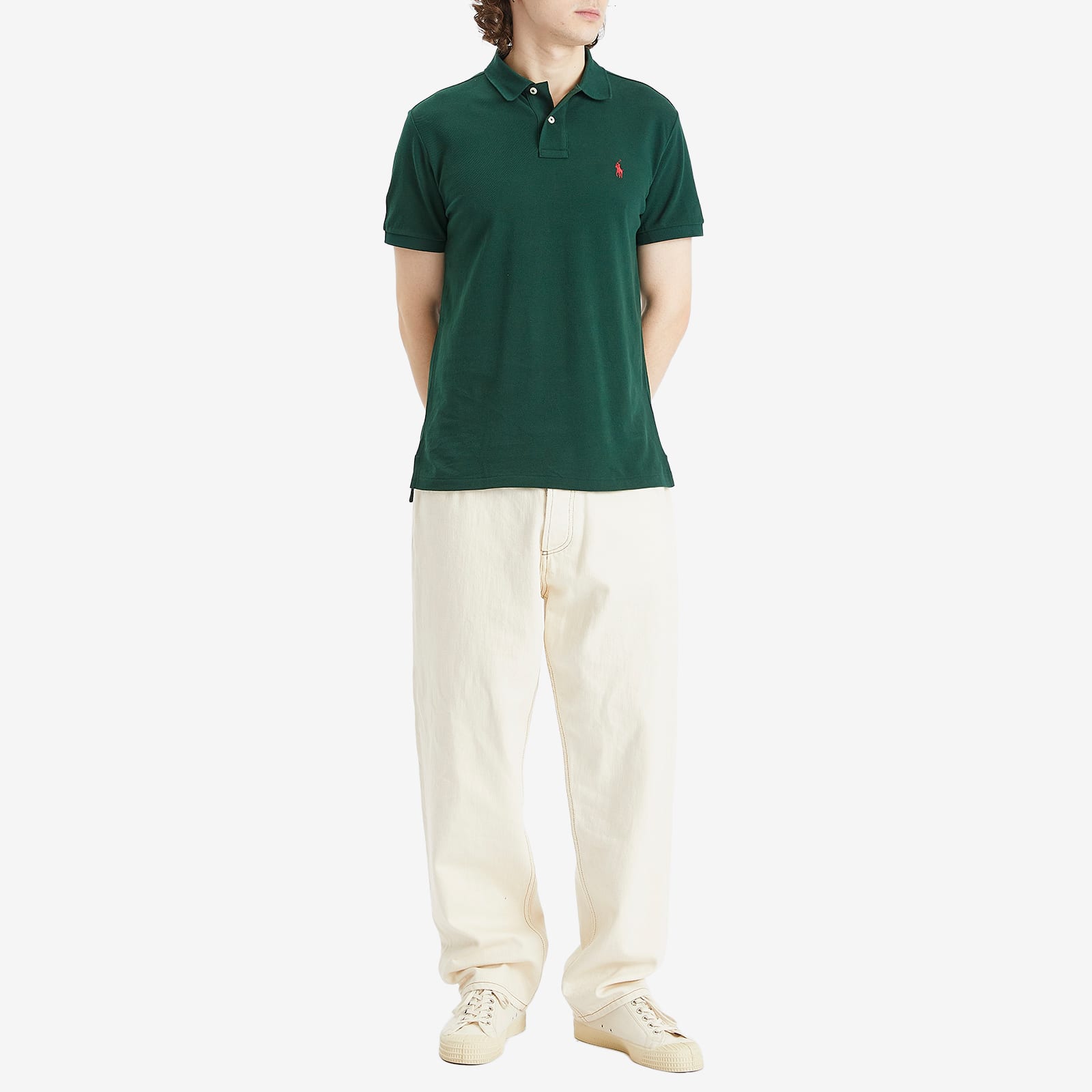 Polo Ralph Lauren Men's Custom Slim Fit Polo College Green