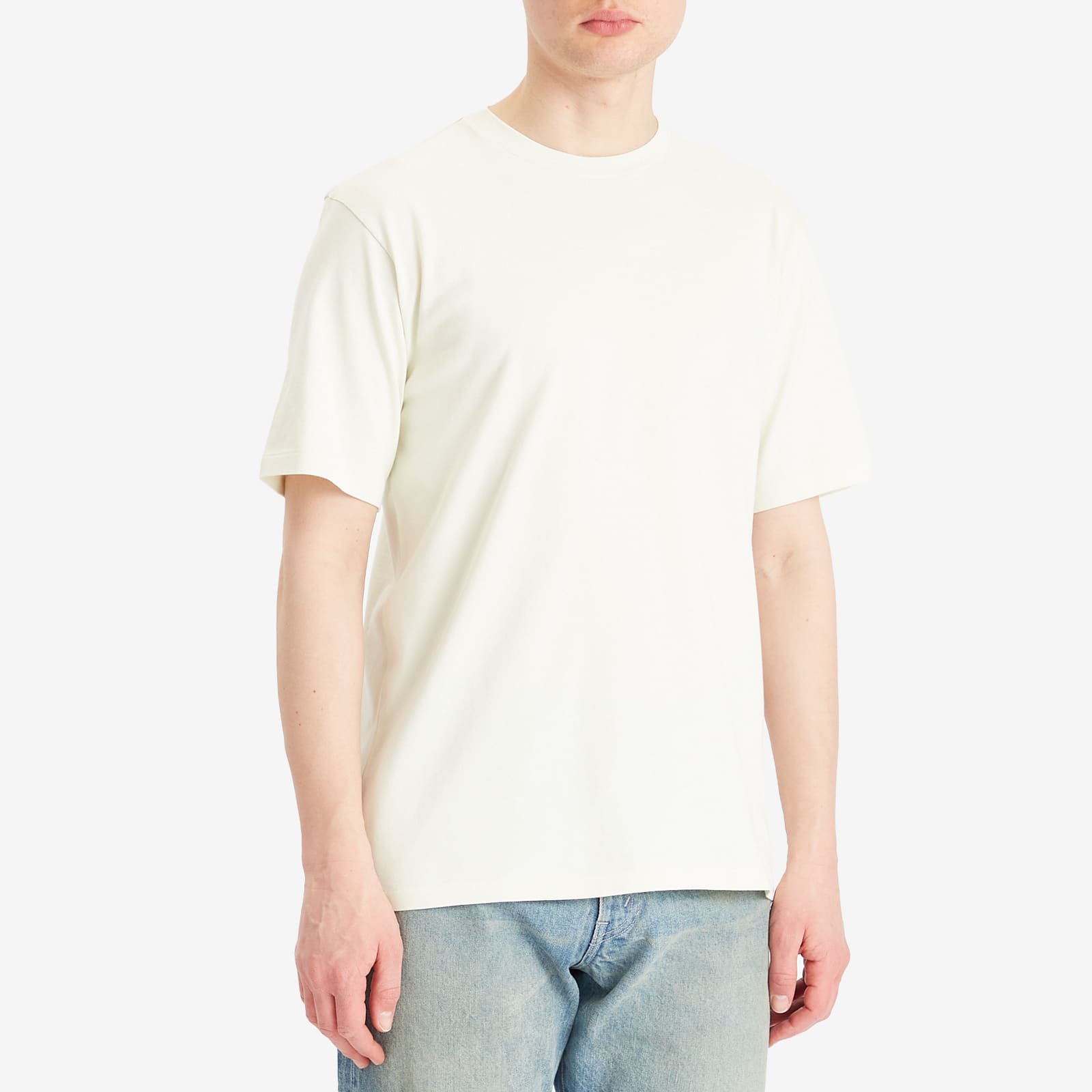 AURALEE｜ (LUSTER PLAITING T-SHIRT IVORY PISTACHIO (A00P Auralee Luster Plaiting Tee - Ivory Pistachio – Kith