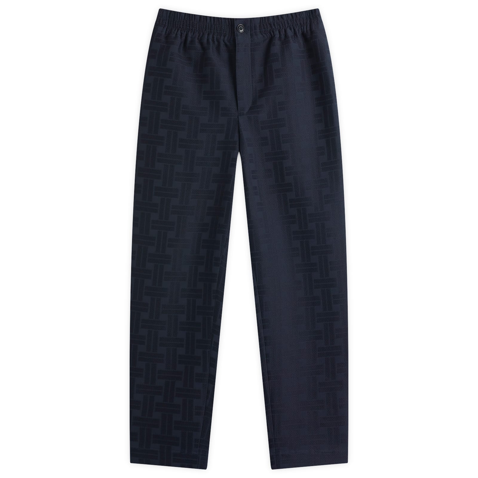 Kenzo Men’s Weave Tapered Leg Trousers Blue Black