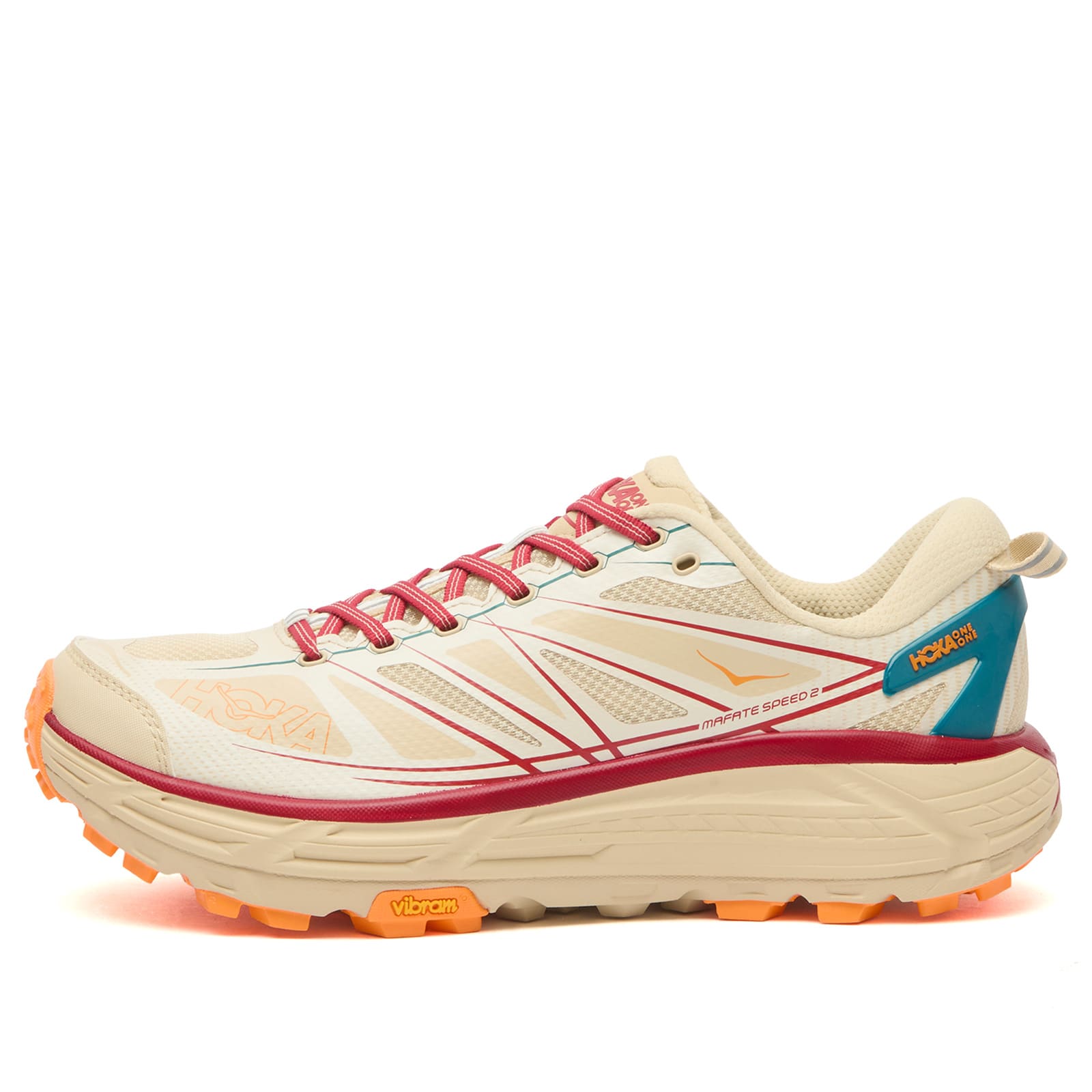 HOKA ONE ONE Men’s Mafate Speed 2 Sneaker Cream/Pepper