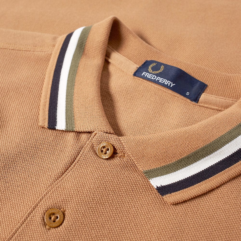 fred perry bomber stripe polo