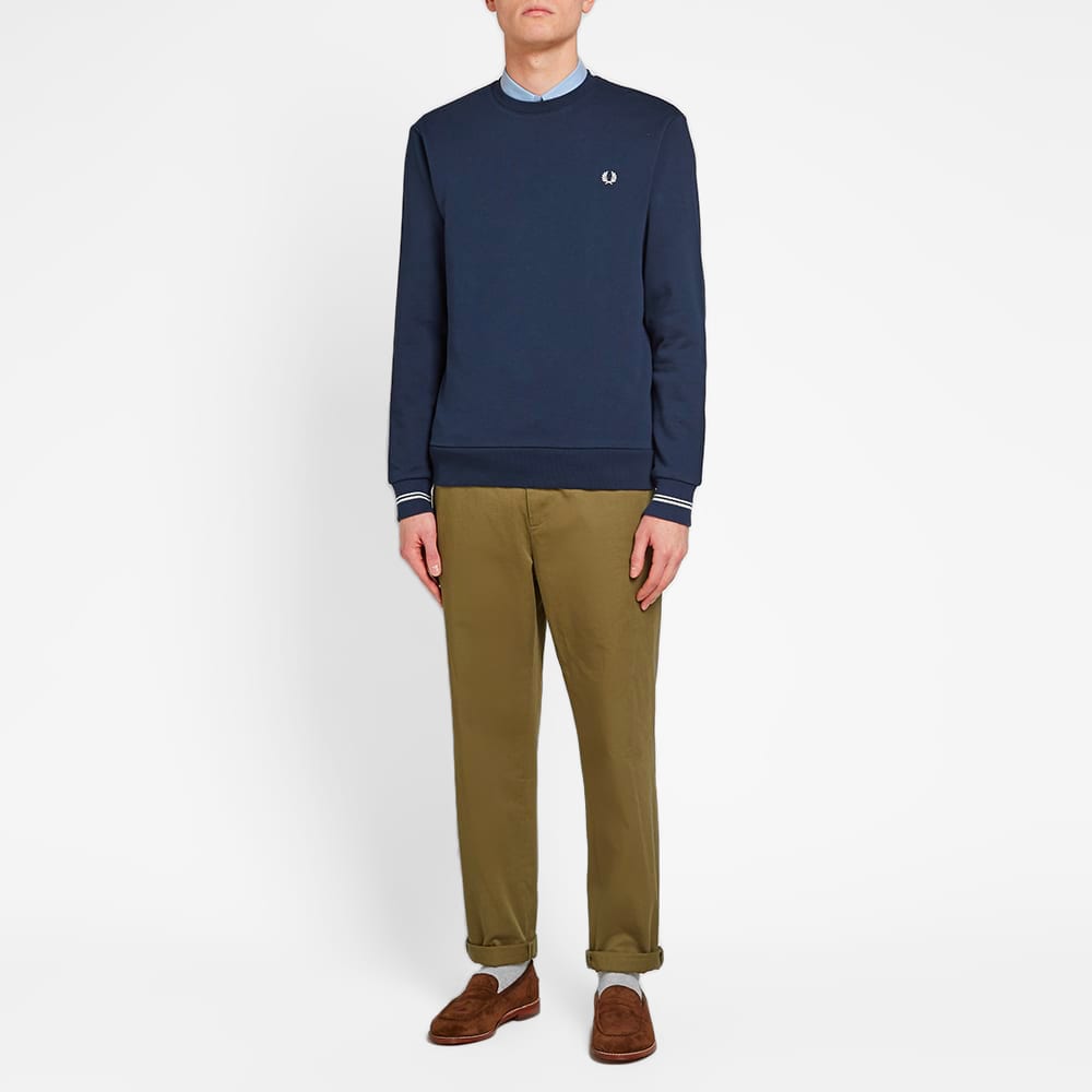 Fred Perry Mens Crew Neck Sweatshirt M2599 875 Navy