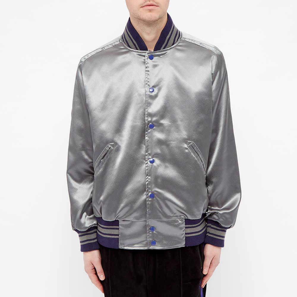 Needles Satin Award Jacket Charcoal END.