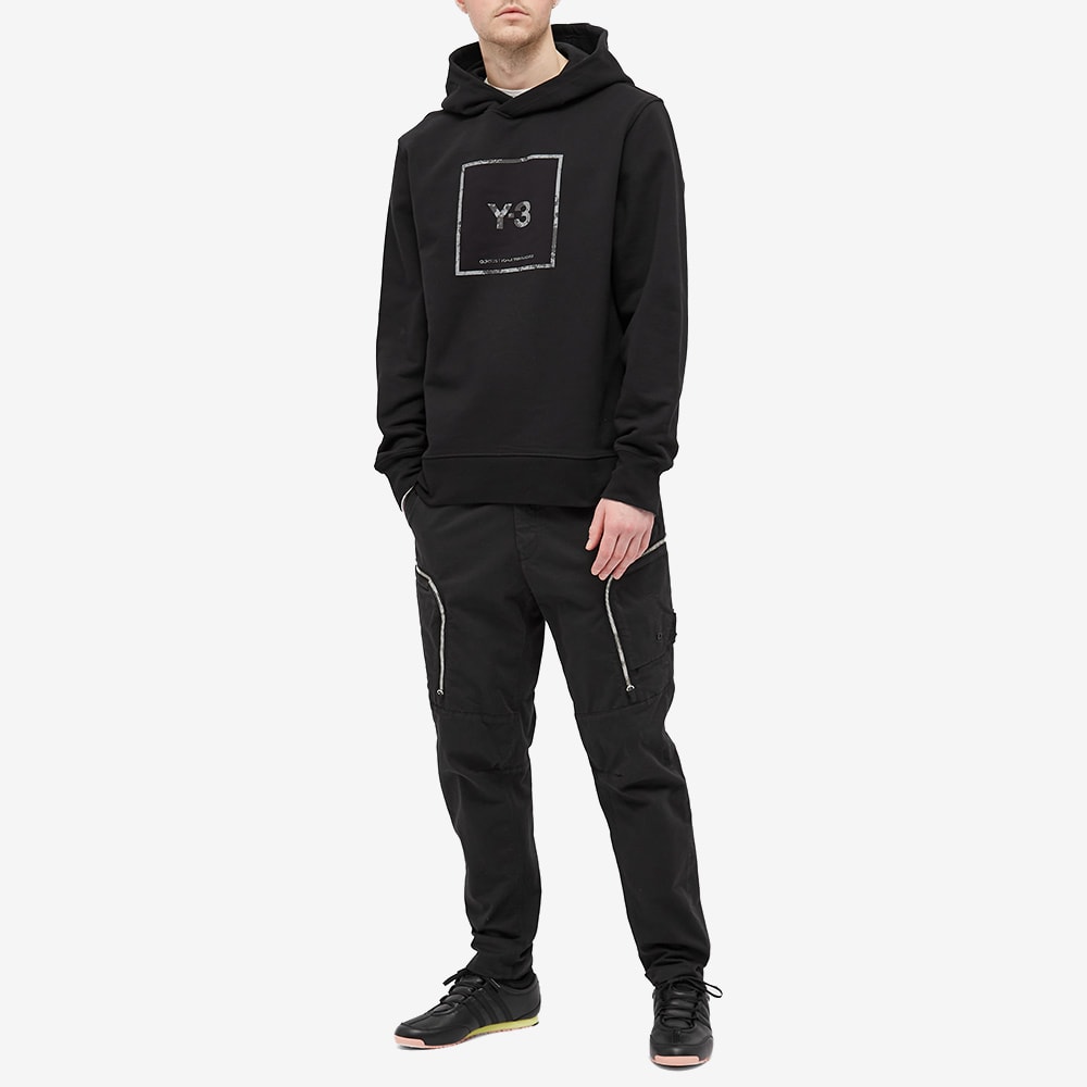 Y-3 Square Label Hoodie Black | END. (JP)