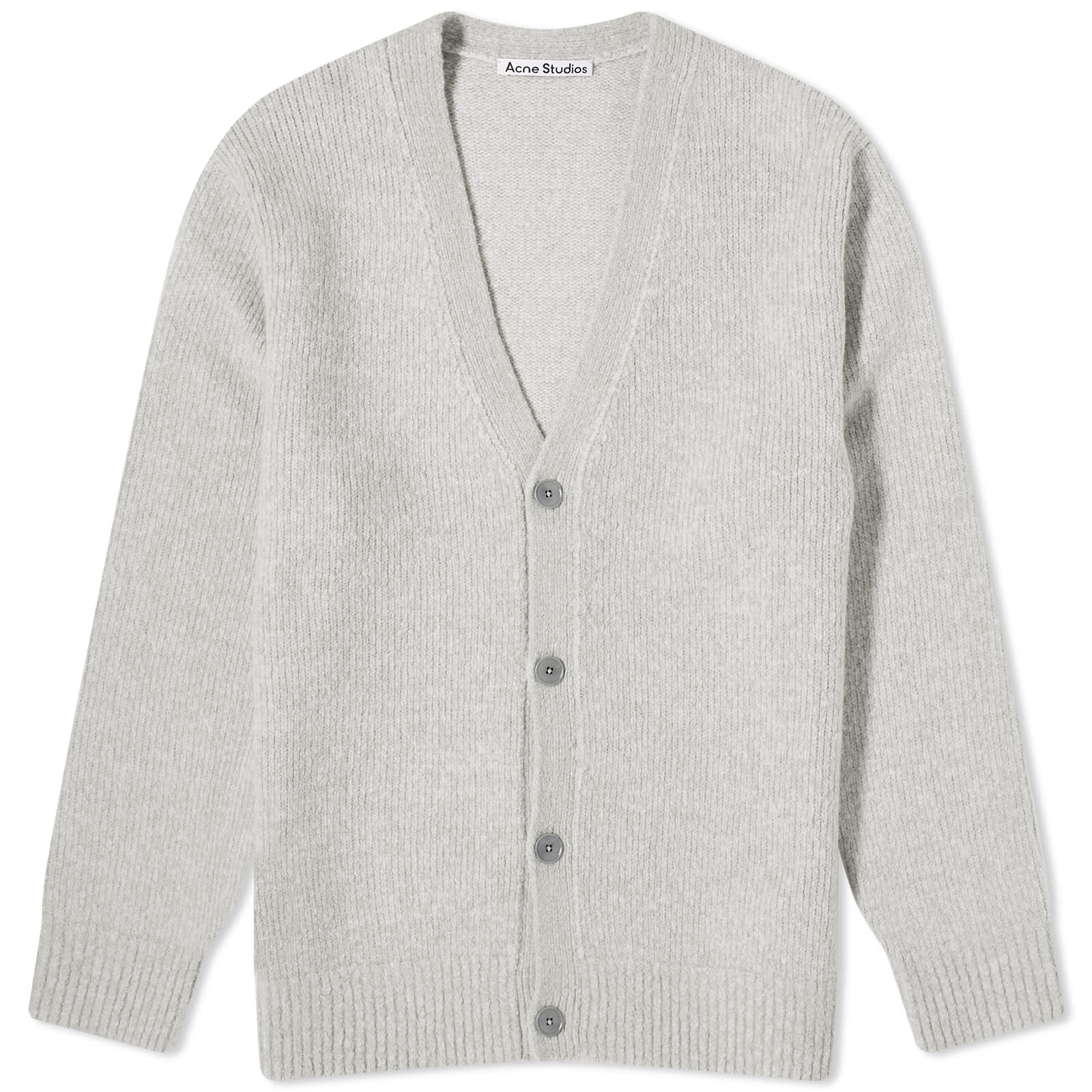 Acne Studios Men's Korval New Biomix Cardigan Light Grey Melange