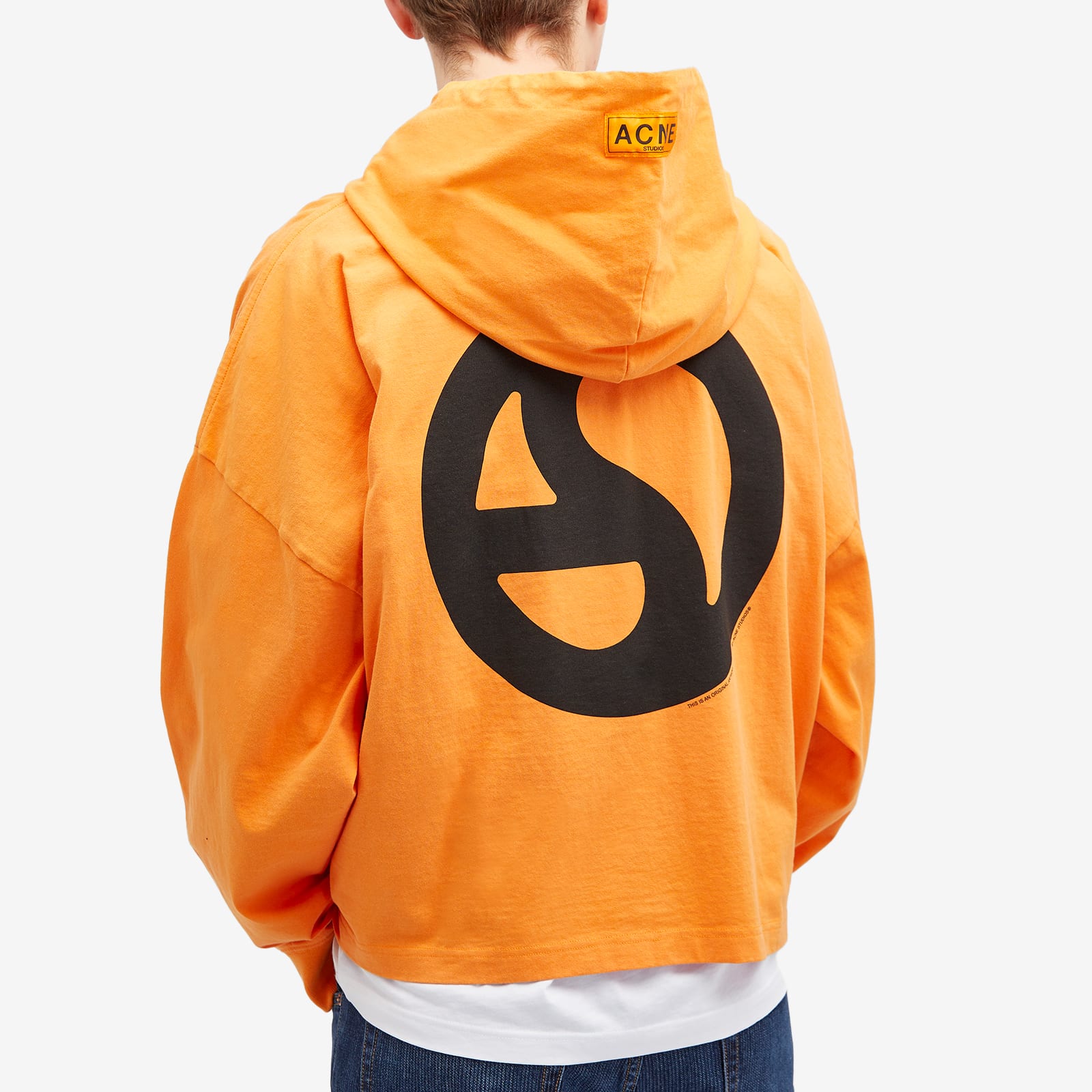 Acne Studios コットン　パーカー　オレンジ　M Acne Studios Men's Fester Logogram Hoodie Sharp Orange | CI0161