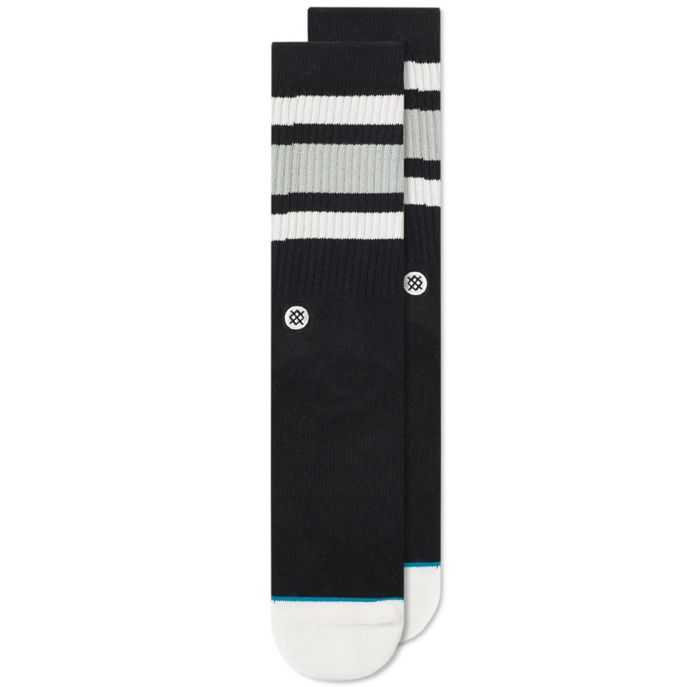 A versatile style that combines a subtle aesthetic with technical production, the Boyd 4 sock from Stance ensure that they deliver a practical sensibility. Complete with their insignia embroidered the ankle, this pair are detailed with a traditional athletic look.  

79% Cotton, 11% Polyester, 8% Nylon, 2% Elastane
Ribbed & Striped Cuffs
Embroidered Logo
Arch Support
Reinforced Heel & Toe