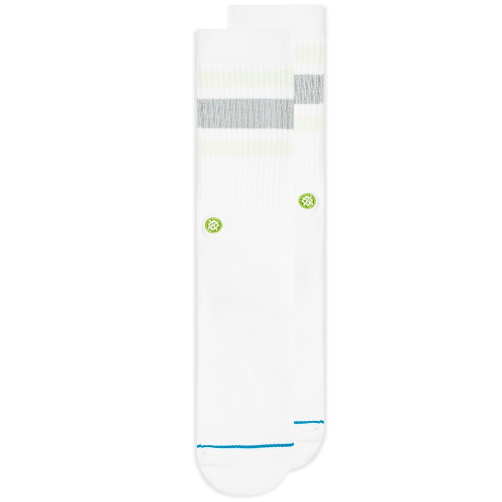 Presenting their latest athletic sock style, Stance share the Boyd 4 sock in the mint colourway. A classic sports sock style complete with arch support and reinforcements to the heel and toe. Embellished with embroidered branding to the ankle, add these durable socks to your rotation for a comfortable fit with each wear. 

79% Cotton, 11% Polyester, 8% Nylon, 2% Elastane
Ribbed & Striped Cuffs
Embroidered Logo
Arch Support
Reinforced Heel & Toe
