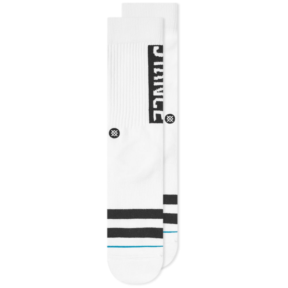 Presenting their OG sock, Stance combine practical, athletic and casual aesthetics to deliver the perfect undergarment style. Constructed from a cotton mix, engineered branding sits proudly to the ankle while arch support adds a sturdy foundation to this simple pair. Ideal for daily wear, add the Stance OG socks to your rotation for a boost of Calif style.  

73% Cotton, 19% Polyester, 6% Nylon, 2% Elastane
Ribbed Cuffs
Engineered Branding
Embroidered Logo
Arch Support
Reinforced Heel & Toe