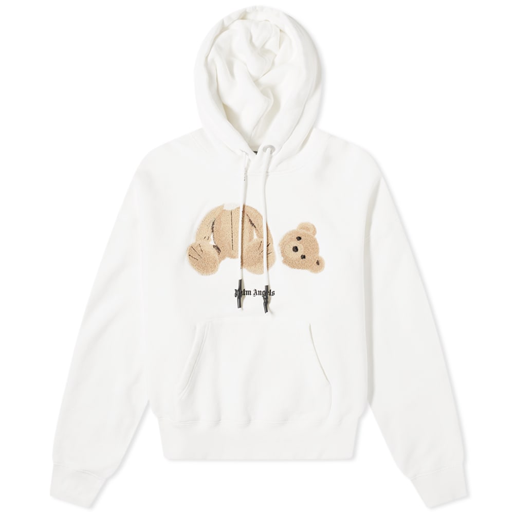 Palm Angels Kill the Bear Popover Hoodie White u0026 Brown | END. (US)
