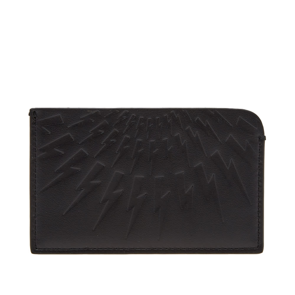 Neil Barrett Lightning Bolt Embossed Card Holder Black | END. (US)