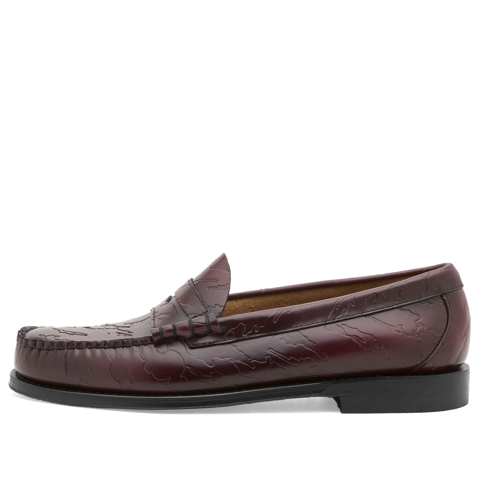 【G.H.BASS LARSON maharishi】メンズ　ローファー G.H.BASS x Maharishi Larson Penny Loafers In Embossed Black