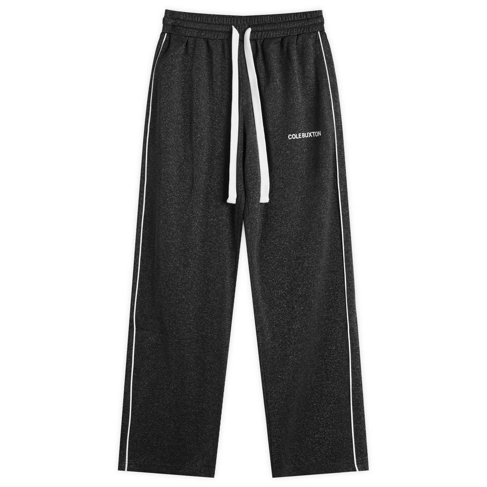 Cole Buxton — Men's Glitter Piped Track Pant in Black, Size X-Large