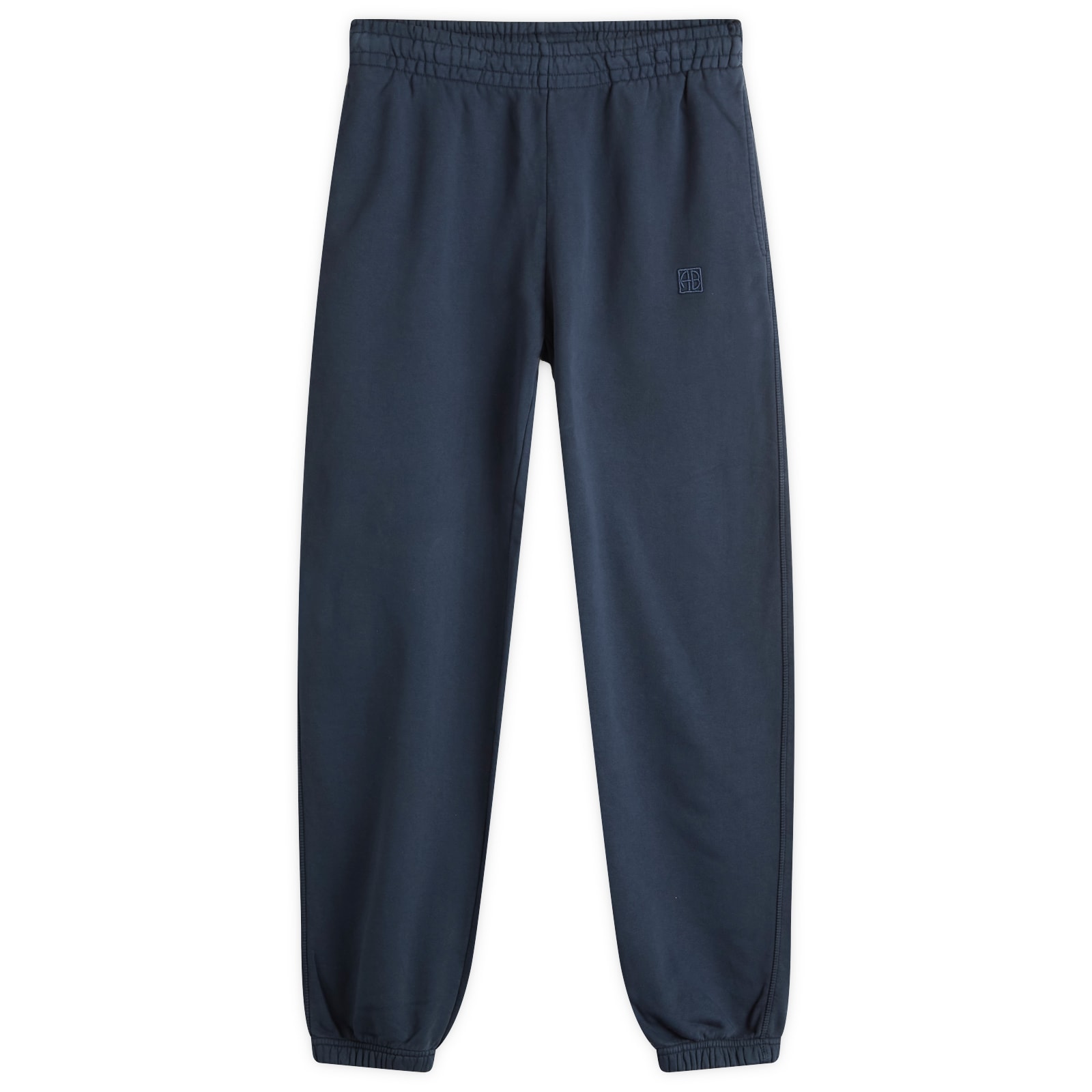 パンツ ANINE BING A0310997BEL26 Trousers Karter framed monogram Anine Bing Karter Framed Monogram Sweatpants Washed Navy