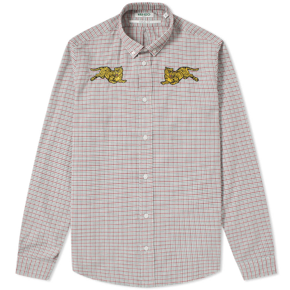 美品 KENZO jumping tiger 刺繍 ボタンダウンシャツ XS KENZO Jumping Tiger Button-down Shirt in Blue for Men | Lyst