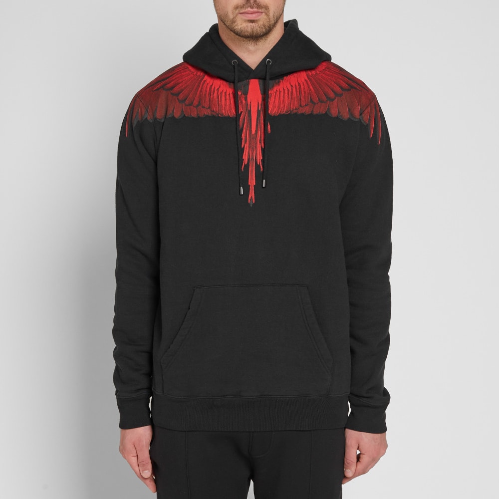 Marcelo Burlon Wings Hoody Black & Red | END.