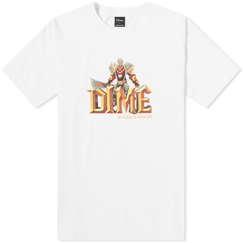 Dime BY LEEROY JENKINS ロゴ Tシャツ Dime By Leeroy Jenkins T-Shirt White | END. (AR)