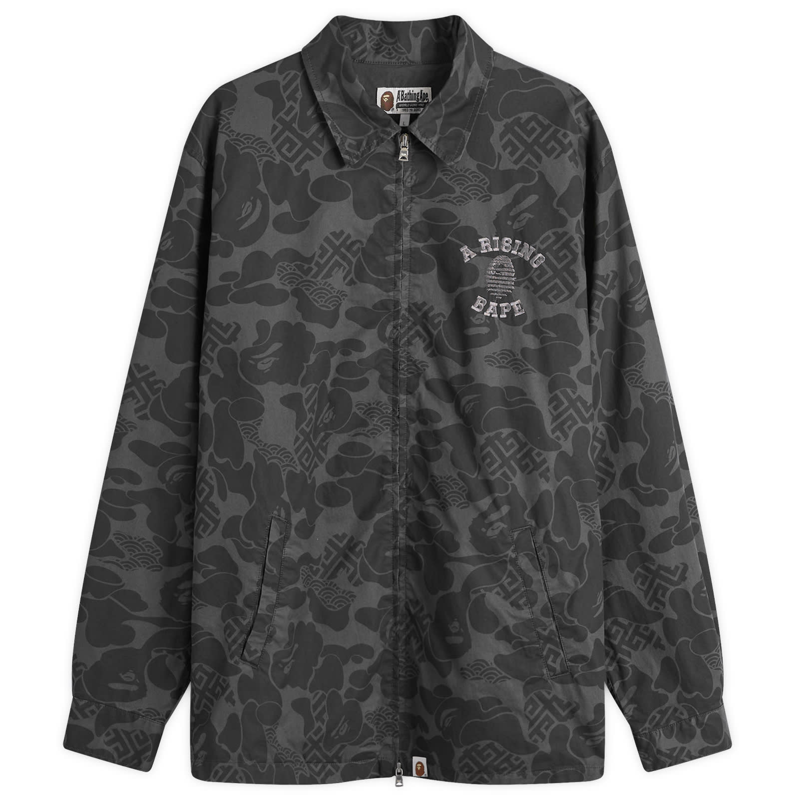 A Bathing Ape Men's Asia Camo Zip Jacket Black - Curated Menswear