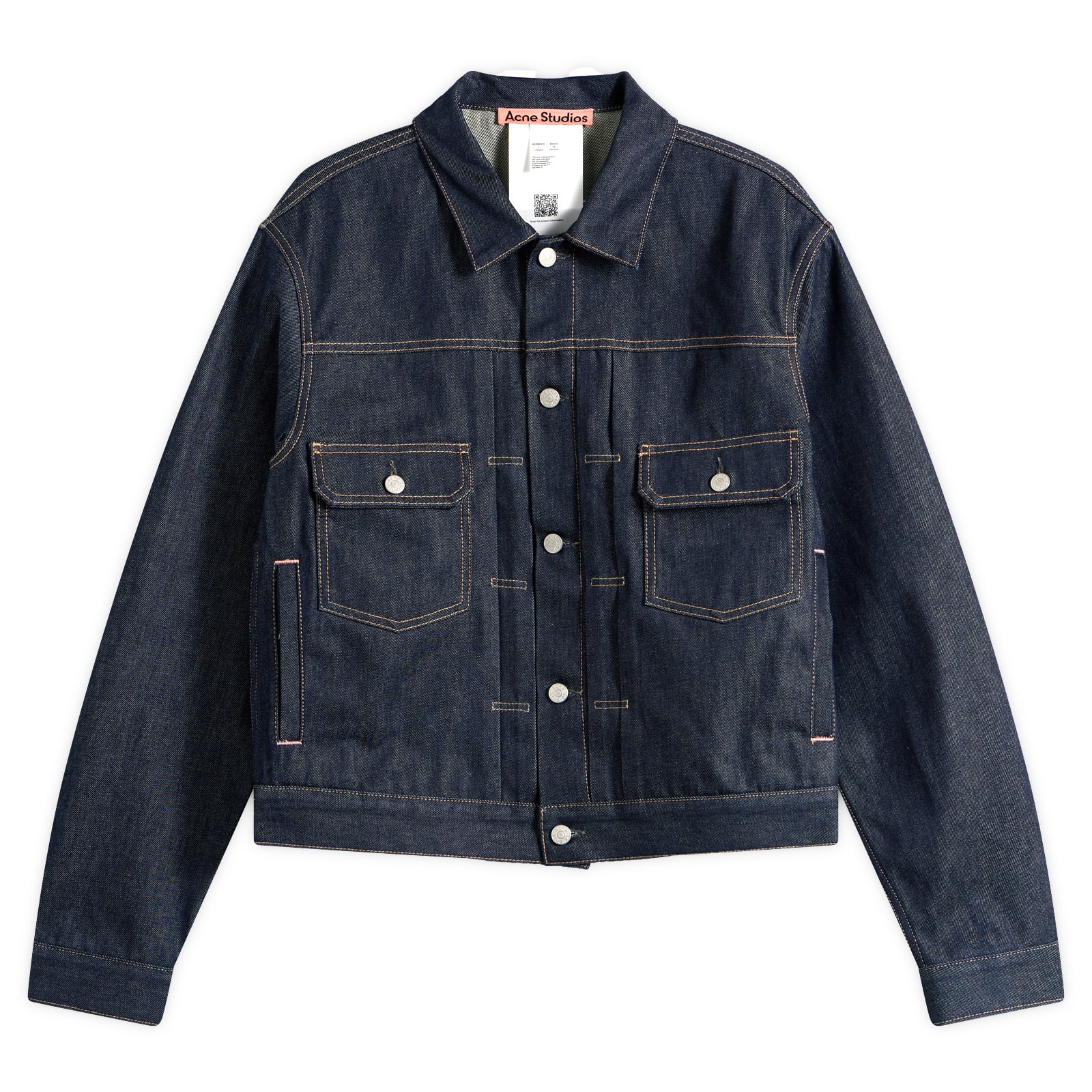 Acne Studios Men’s Ryker Raw Denim Jacket Indigo Blue