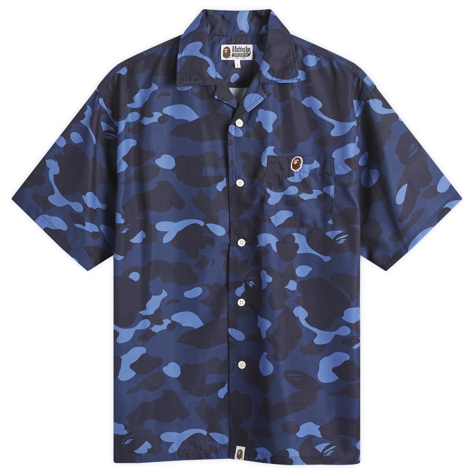 トップス A BATHING APE 1st BLUE CAMO POLO SHIRT BAPE Color Camo One Point Polo Blue Men's - SS19 - US