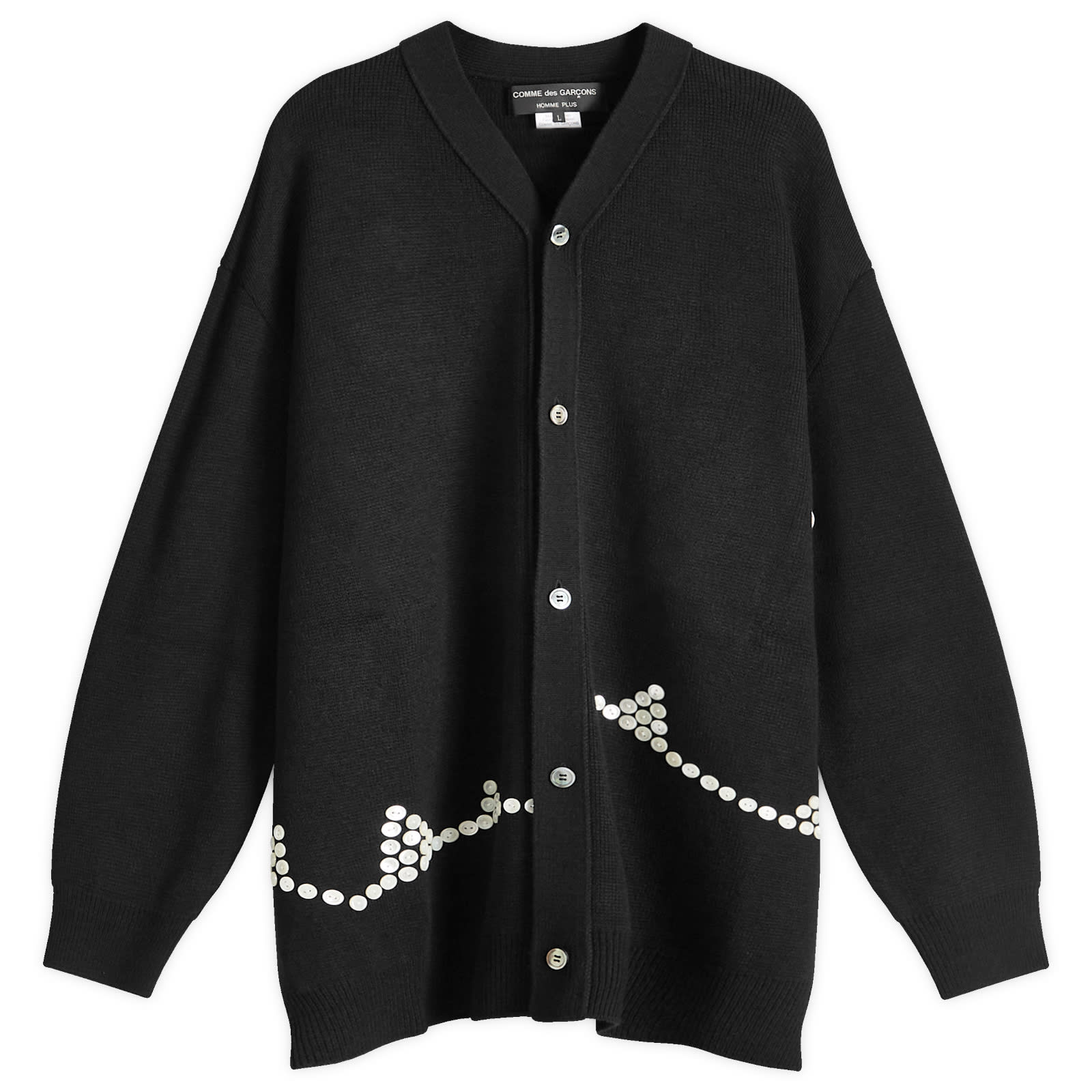 Comme des Garçons Homme Plus Button Stitched Cardigan Black