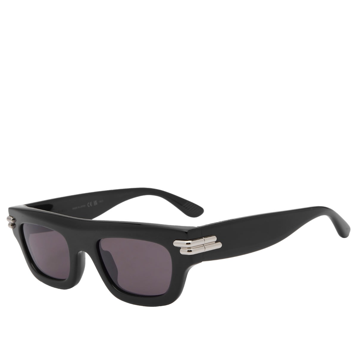 Bottega Veneta BV1321S-004 Bold White Square Sunglasses certificate Bottega Veneta Round-Frame Recycled Acetate Sunglasses White  main image 2