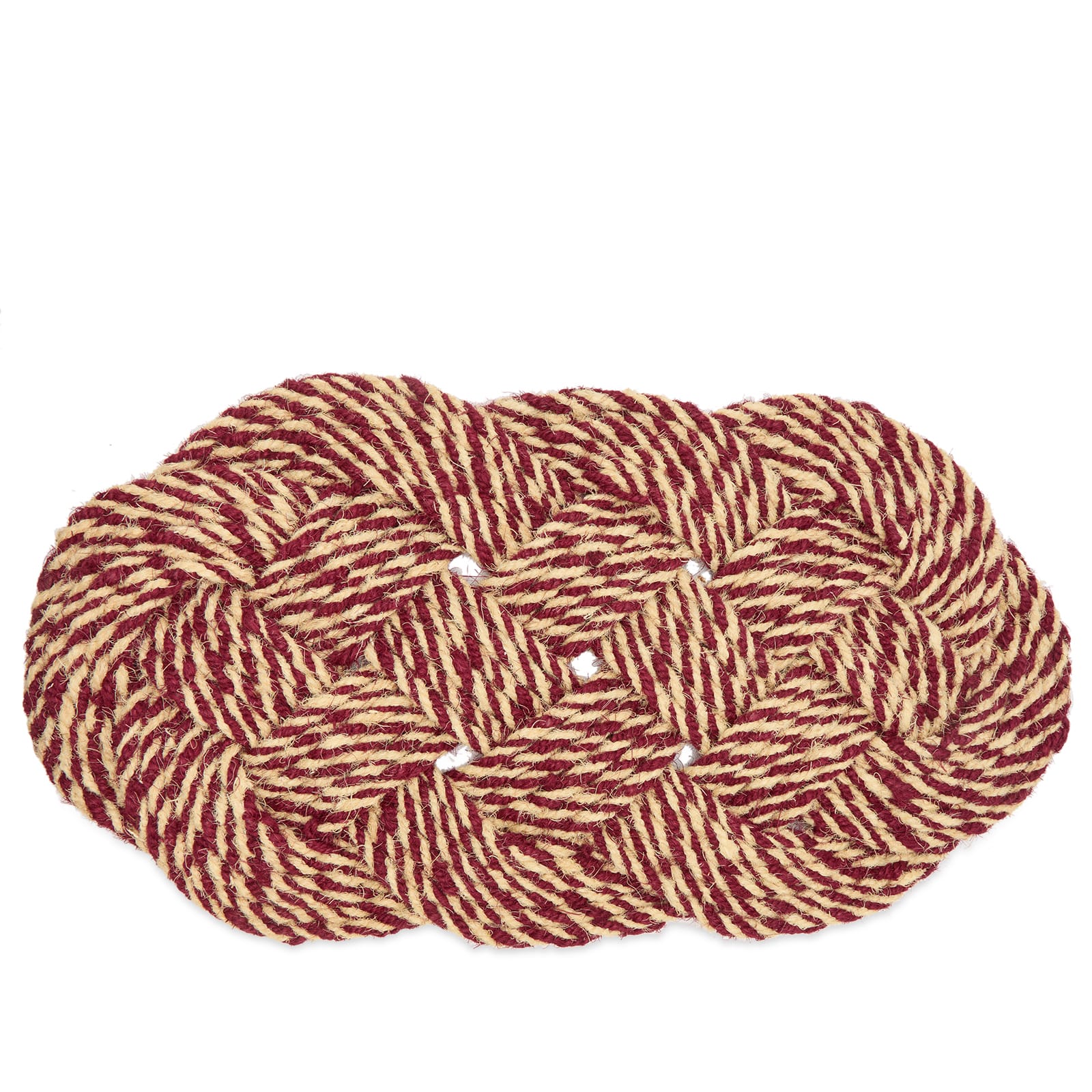 Hay Unisex Bordeaux/Off-White Coco Door Mat - Swirl